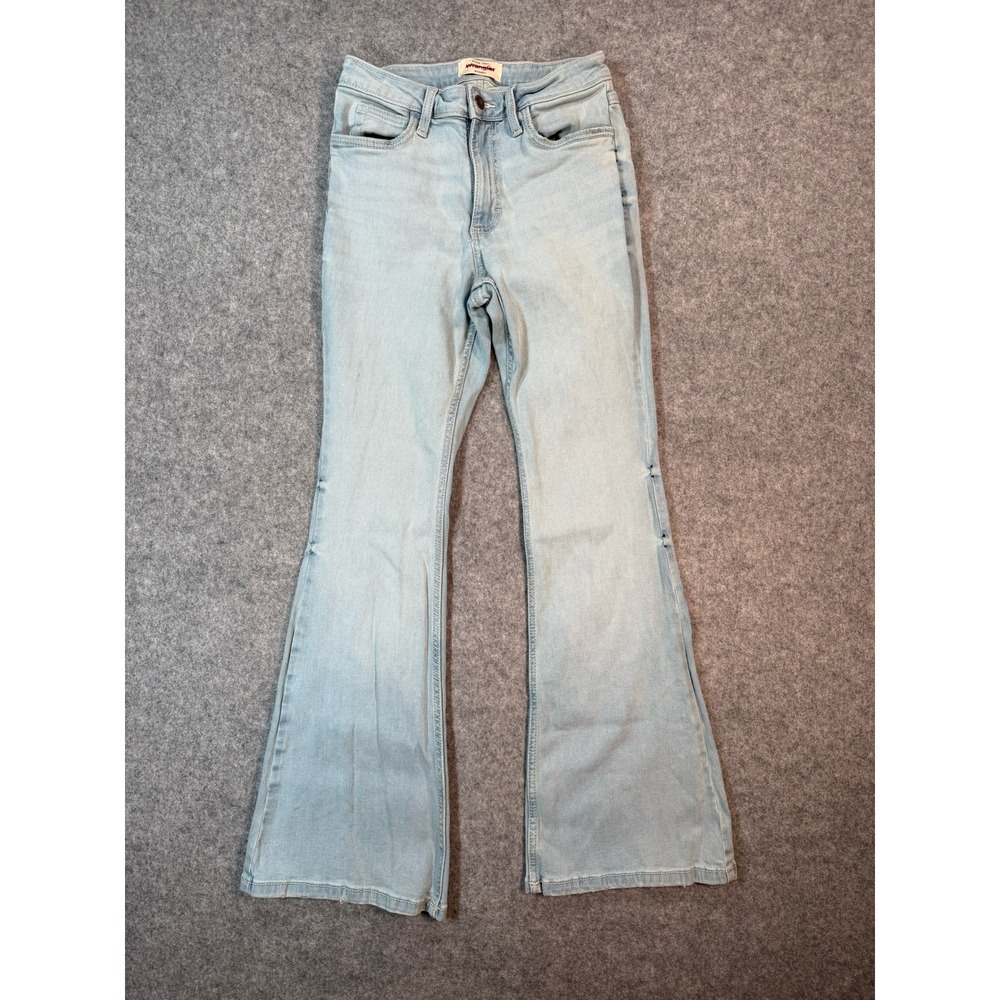 Wrangler Women Light Wash High Rise Flare Jeans Vintage Style Retro Denim Size 1